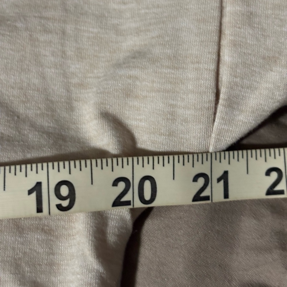 Women's V-Neck Short Sleeve Sleep Shirt - Beige - Picture 9 of 9